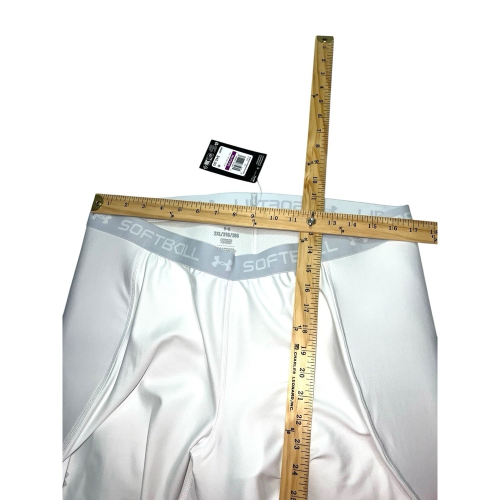 NEW Under Armour Women's Compression Slider Shorts White Size 2XL New With Tags - Picture 7 of 8